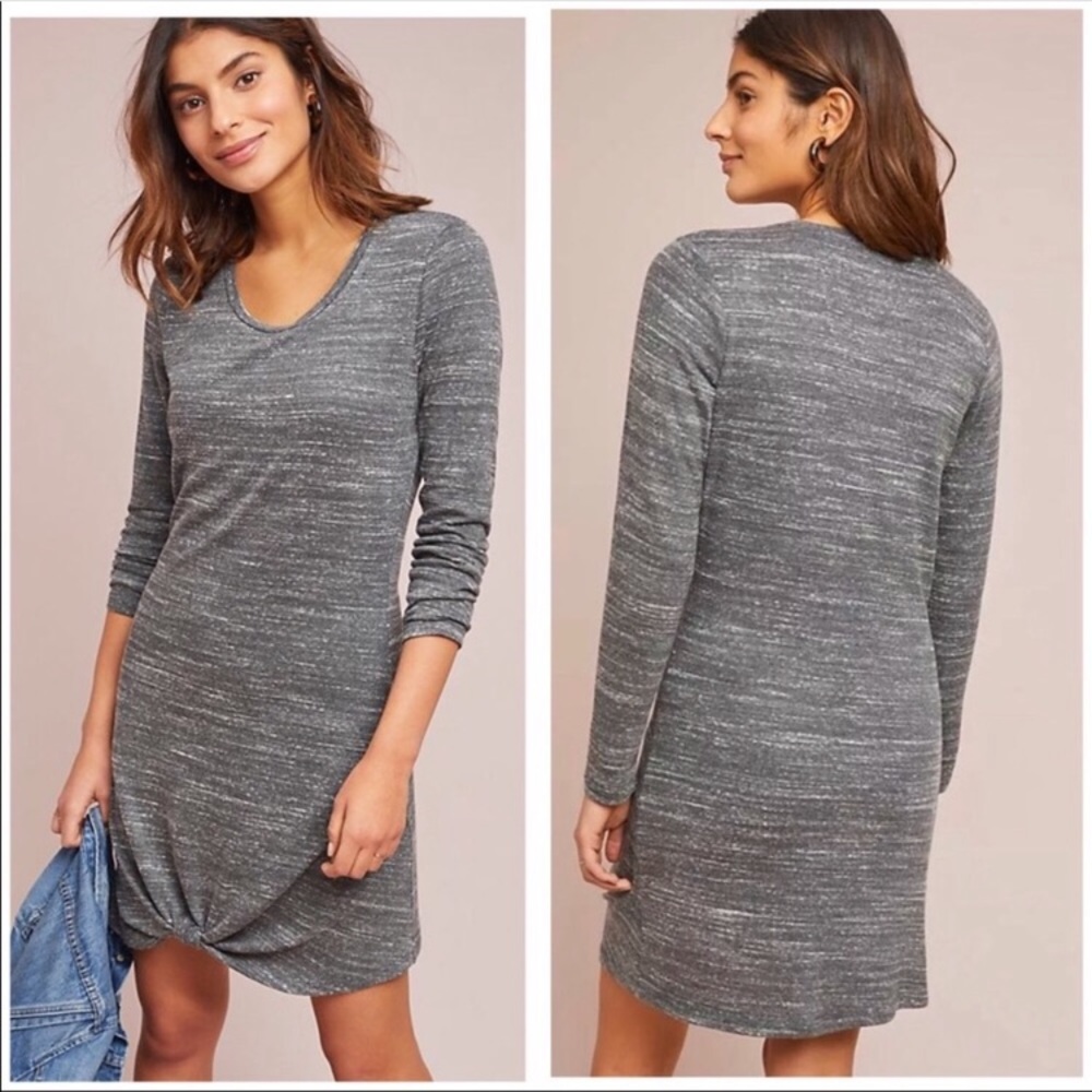 Anthropologie Dolan Gray Sloane Knot Hem Dress